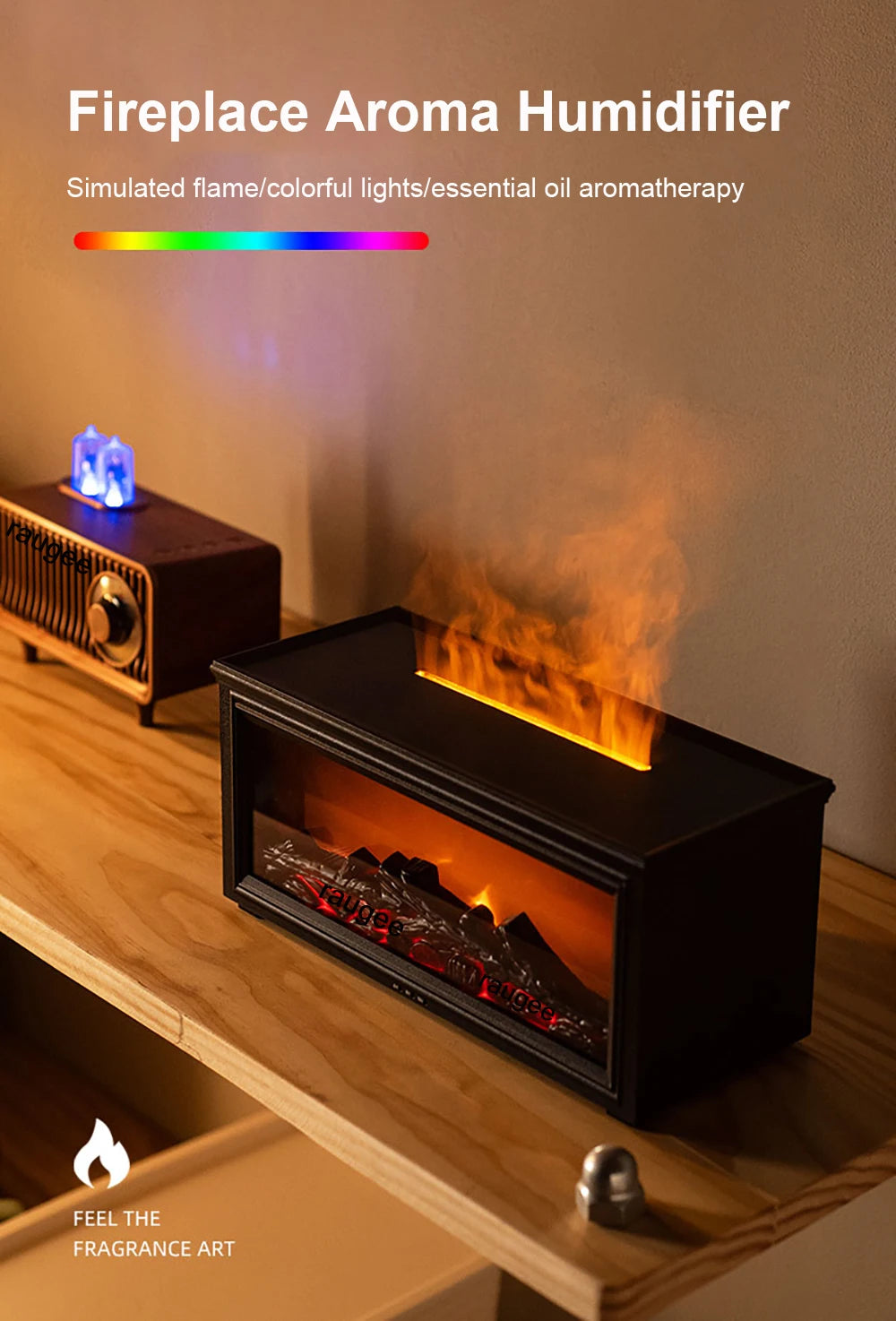 IGNILUX™ – vlam effect aroma diffuser (met afstandsbediening & timer)