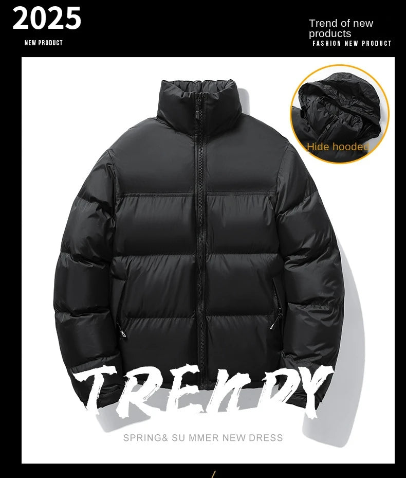 2024 Winter Short Down Jacket Men's Street Fashion