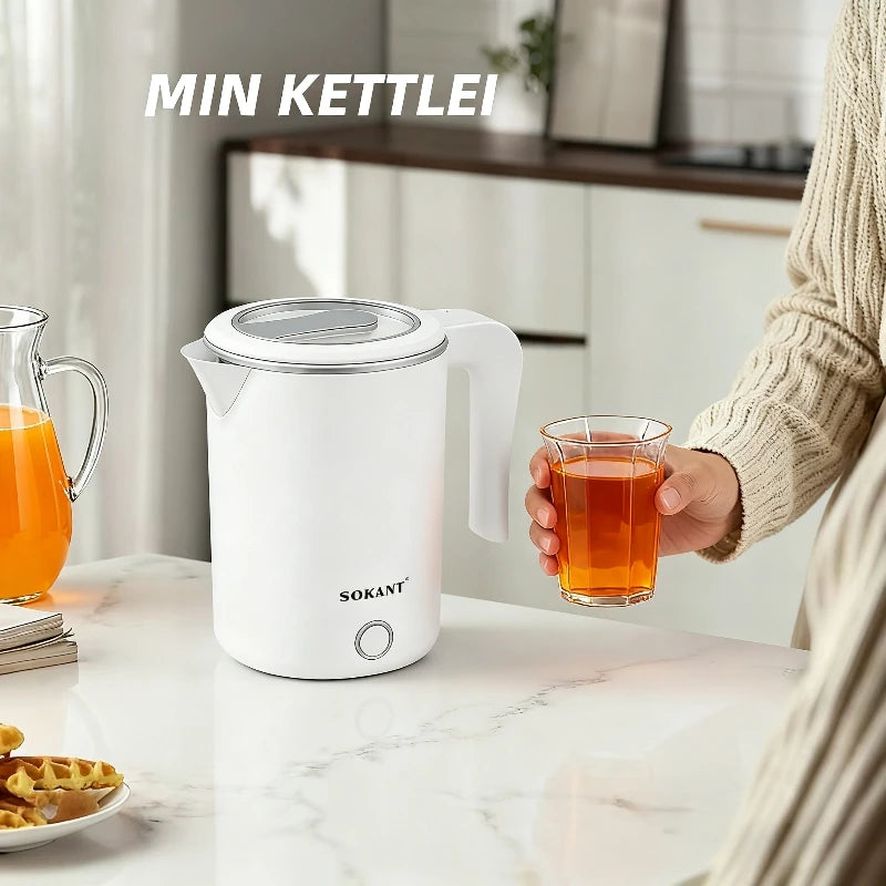 Portable Electric Kettle 600W 500ML Stainless Steel Water Boiling Pot for Home Office Travel Electric Kettle Kitchen Appliance