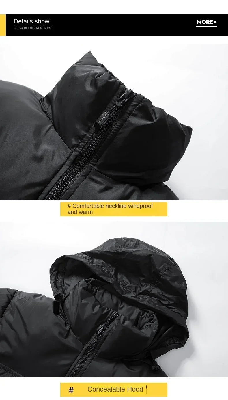 2024 Winter Short Down Jacket Men's Street Fashion