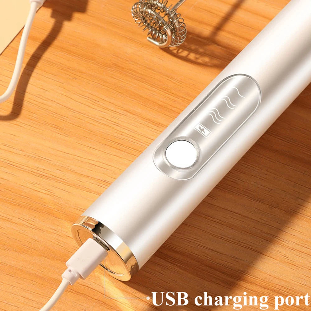 High Quality Wireless Electric Milk Frother Whisk Egg Beater USB Rechargeable Handheld Coffee Blender Milk Shaker Mixer Foamer