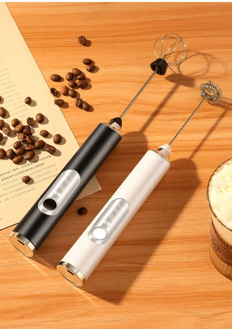 High Quality Wireless Electric Milk Frother Whisk Egg Beater USB Rechargeable Handheld Coffee Blender Milk Shaker Mixer Foamer