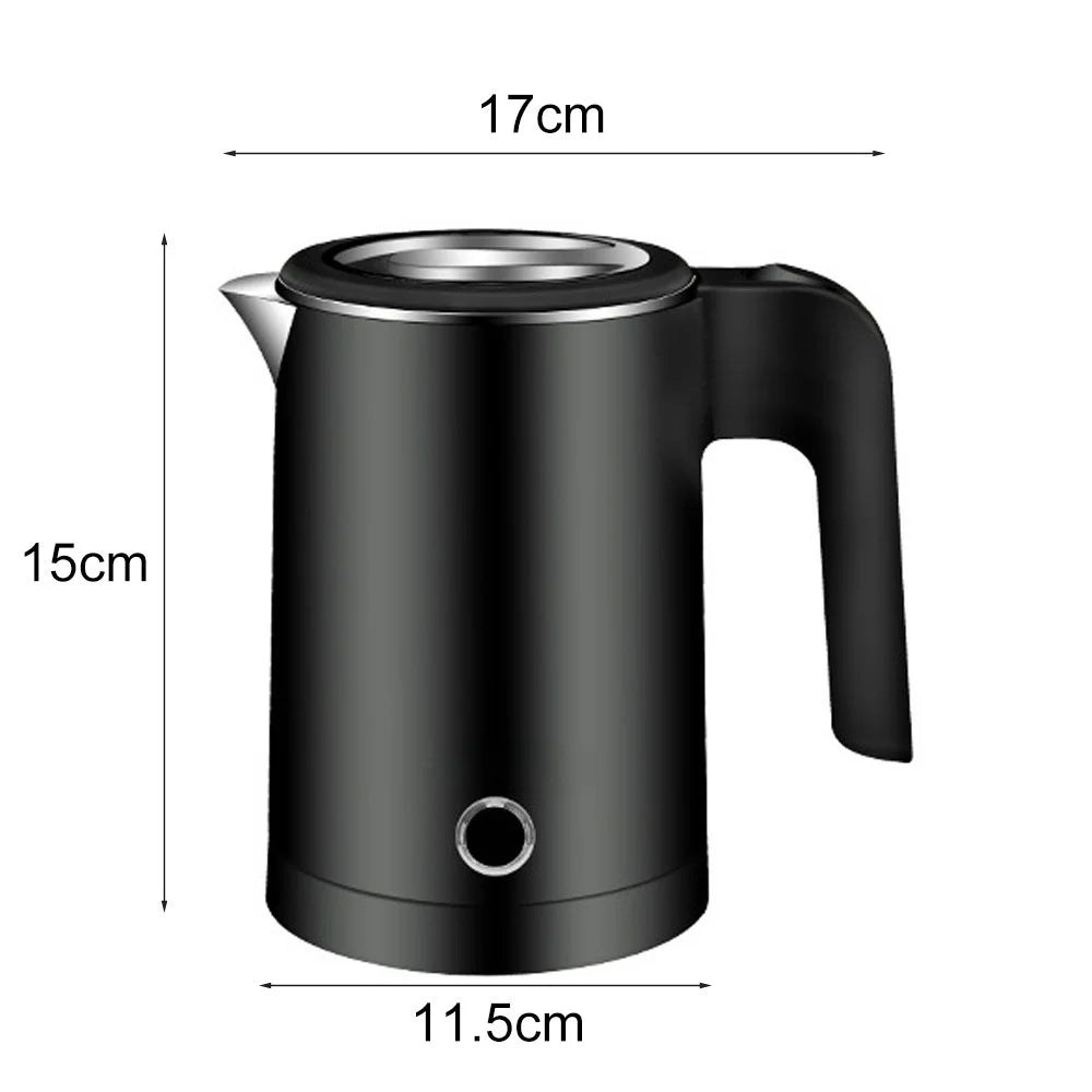 Portable Electric Kettle 600W 500ML Stainless Steel Water Boiling Pot for Home Office Travel Electric Kettle Kitchen Appliance