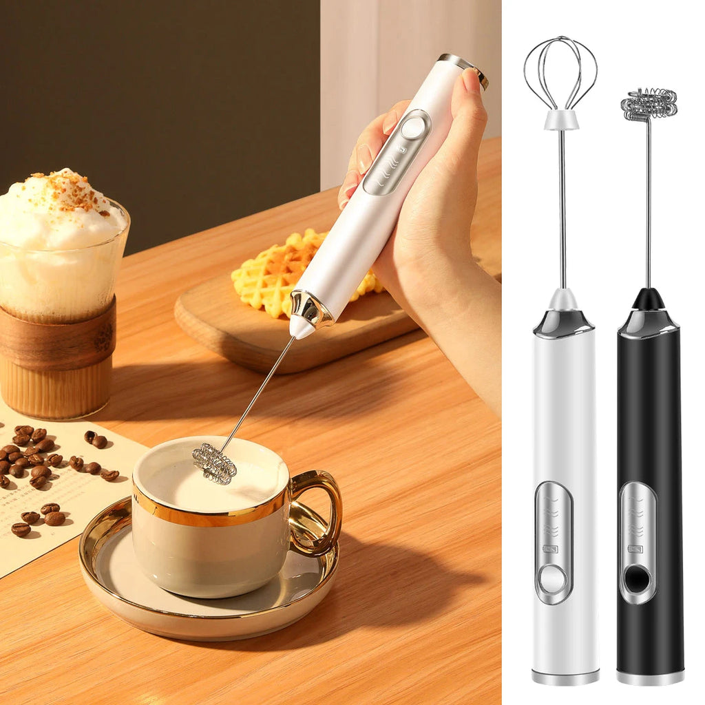 High Quality Wireless Electric Milk Frother Whisk Egg Beater USB Rechargeable Handheld Coffee Blender Milk Shaker Mixer Foamer