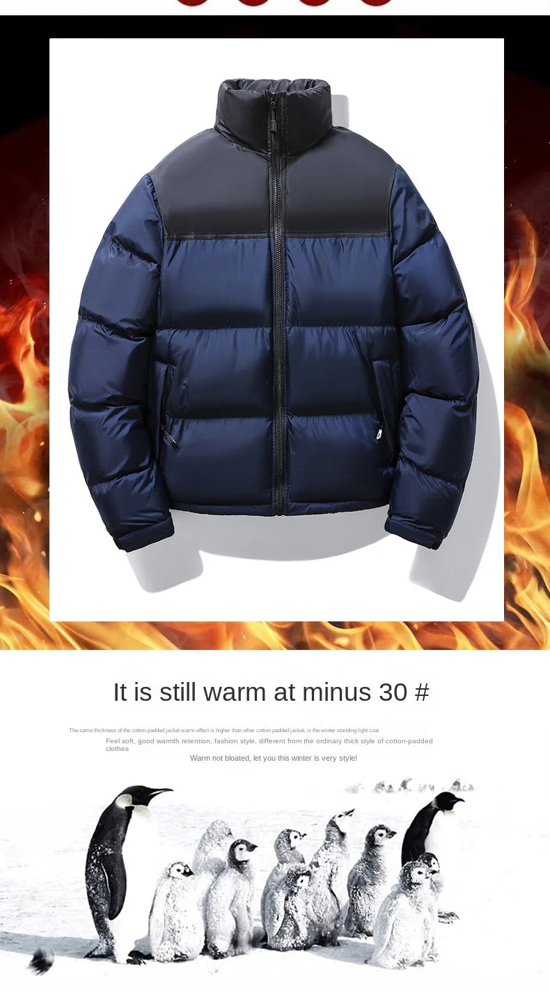 2024 Winter Short Down Jacket Men's Street Fashion